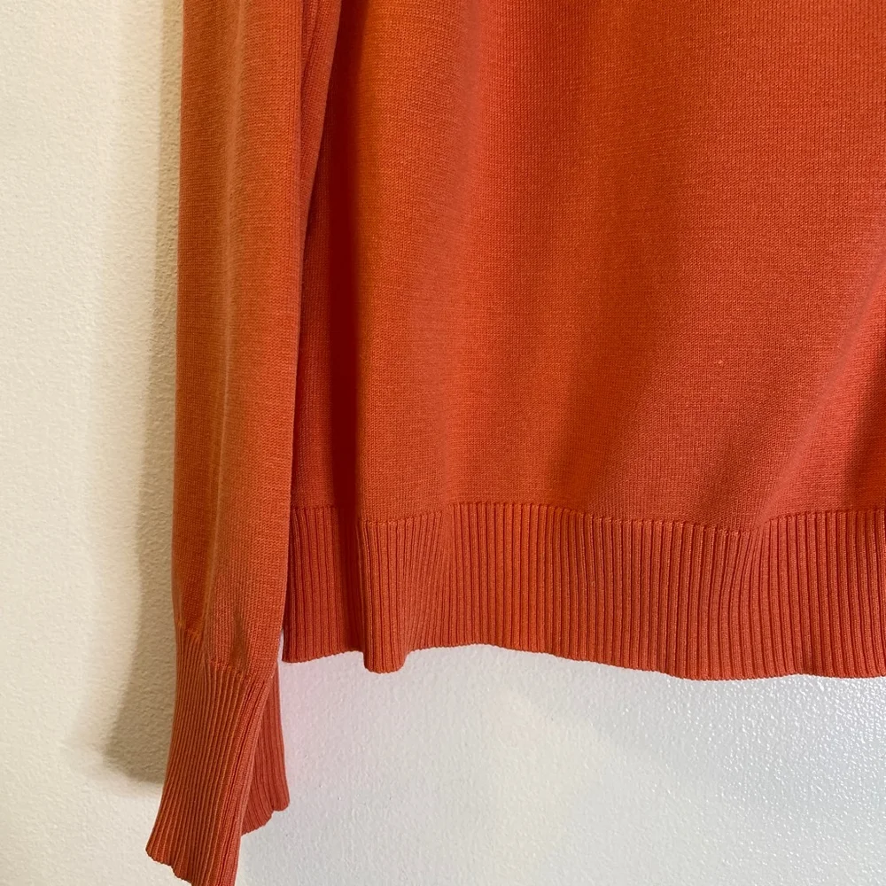 Women's August Silk Cardigan Orange Size XXL - Picture 3 of 6